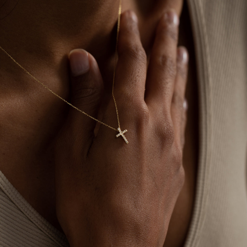 Gold-Plated Cross Necklace