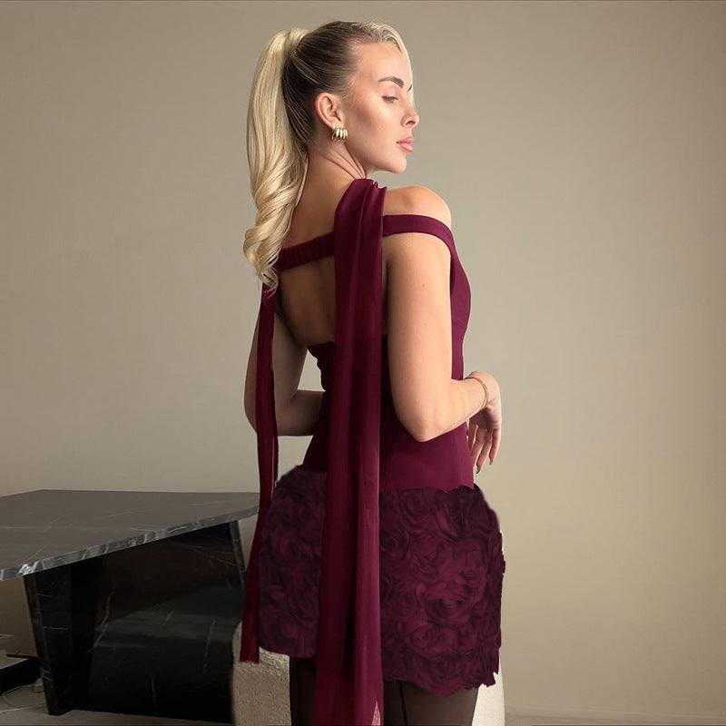 One-Shoulder A-Line Cocktail Dress