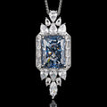 Diamond-Shaped Zircon Vintage Pendant Necklace | Assorted Colours