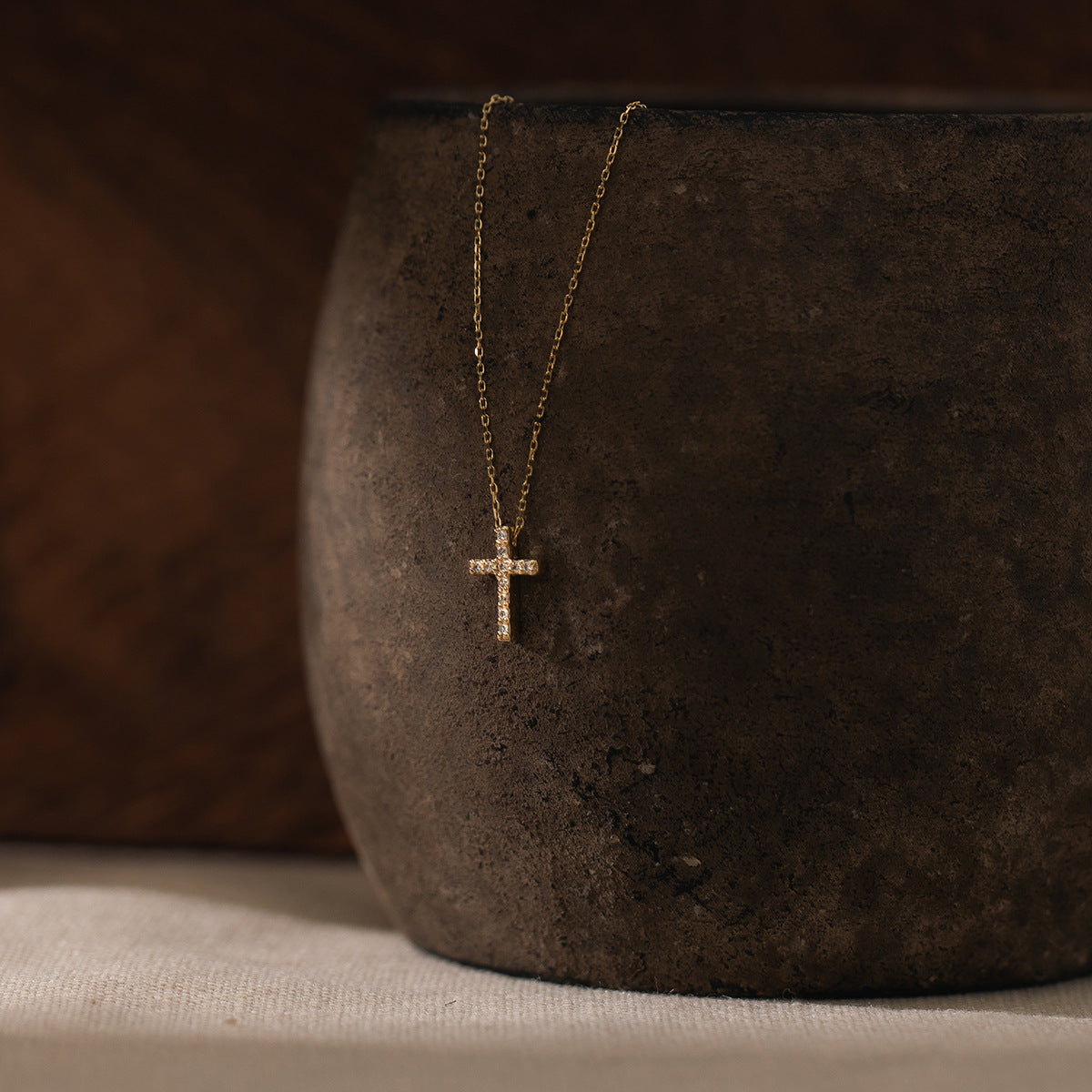 Gold-Plated Cross Necklace