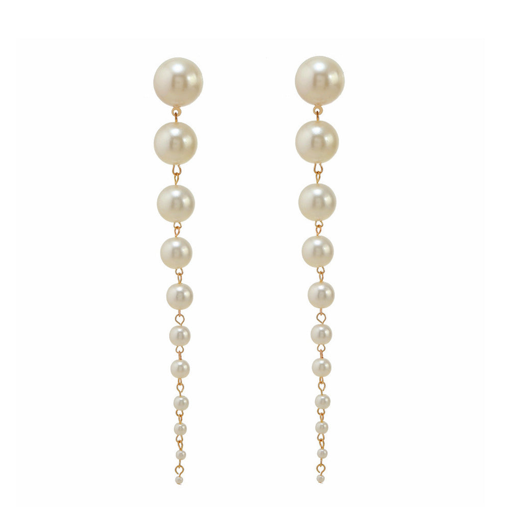 Pearl Tassel Gradient Earrings