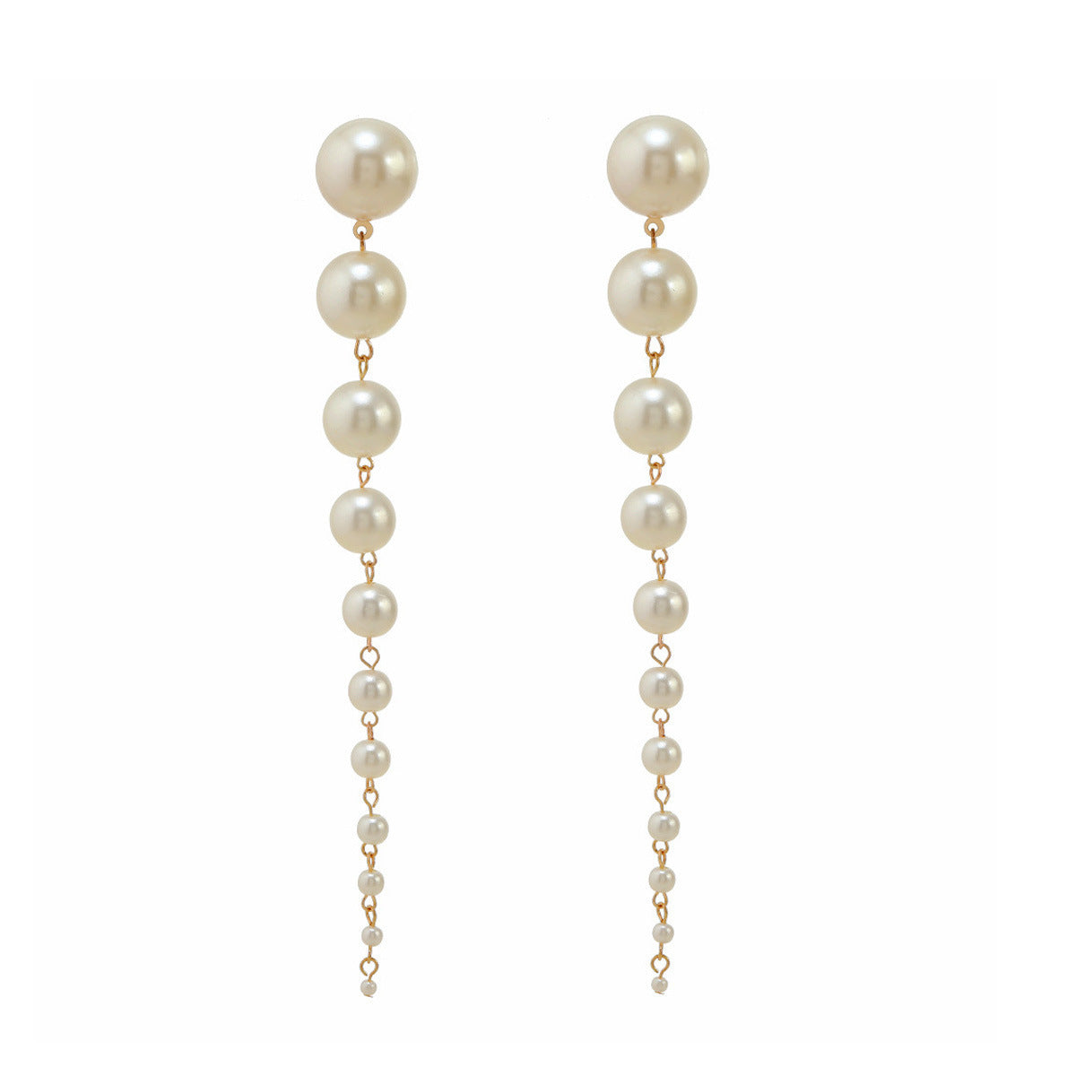 Pearl Tassel Gradient Earrings