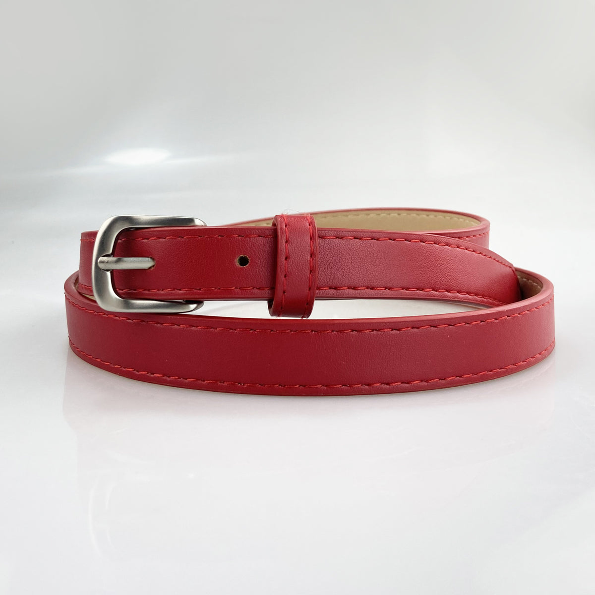 Womens Slim Leather Belt