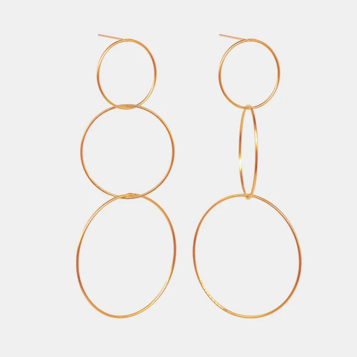 Womens Intertwined Ring-Shaped Geometric Ear Cuffs