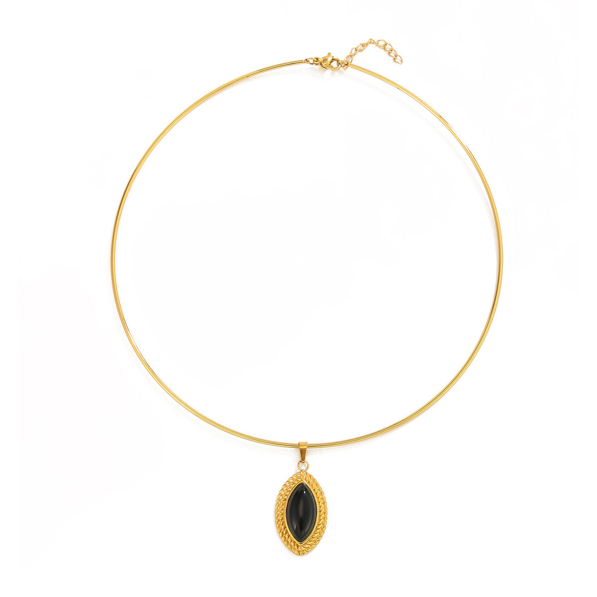 Minimalist Resin Pendant Choker Necklace