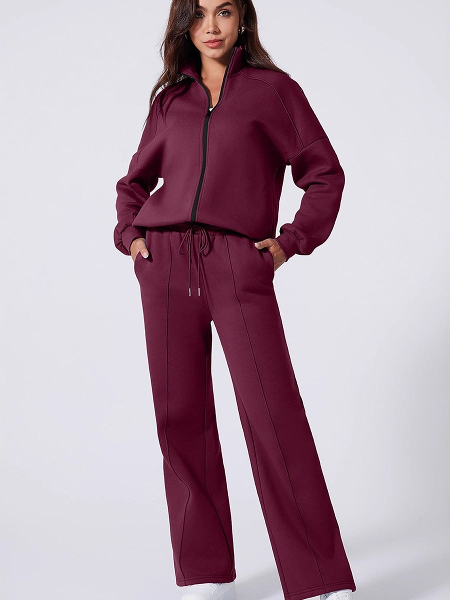 Womens Casual Sports Suit | Solid Colour