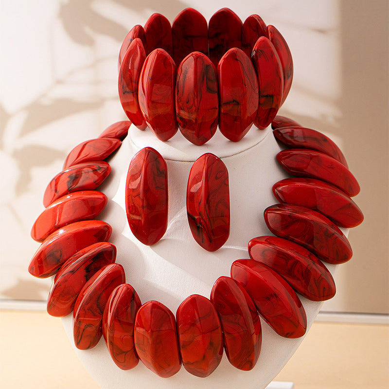 Shield-Shaped Geometric Necklace