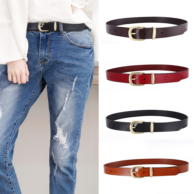 Womens Genuine Leather Casual Belt