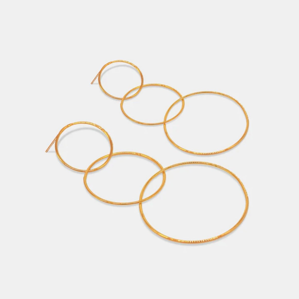 Womens Intertwined Ring-Shaped Geometric Ear Cuffs