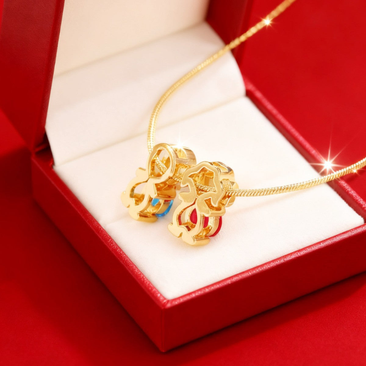 Heart-Shaped Zircon Pendant Necklace
