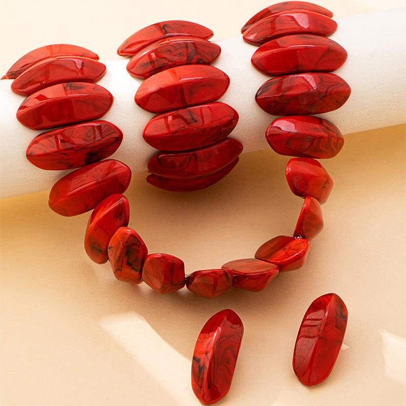 Shield-Shaped Geometric Necklace