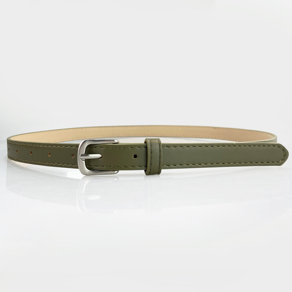 Womens Slim Leather Belt