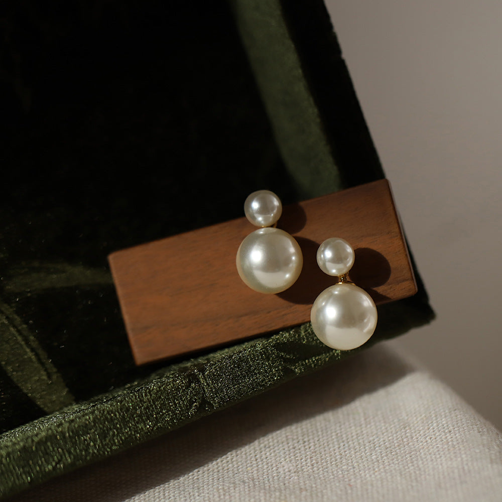 Pearl-Drop Gold Plated Earrings