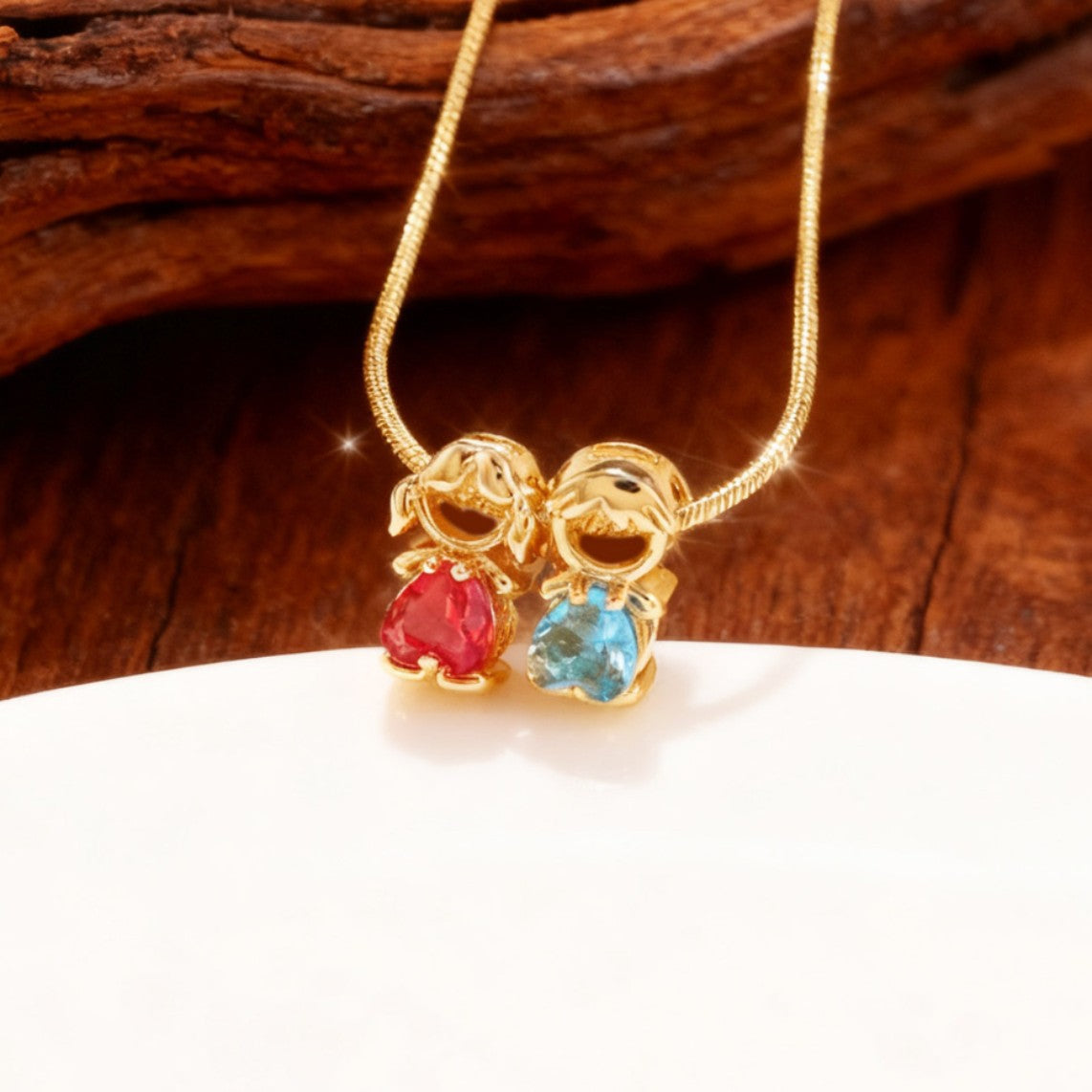 Heart-Shaped Zircon Pendant Necklace