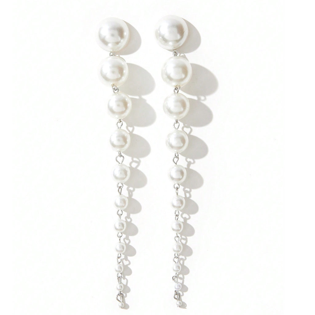 Pearl Tassel Gradient Earrings