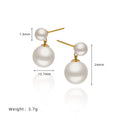 Pearl-Drop Gold Plated Earrings