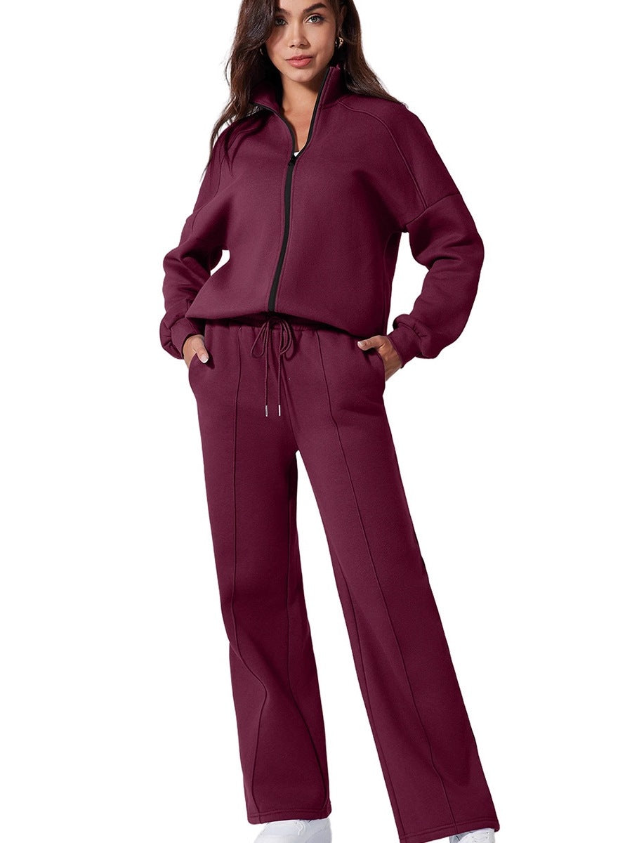 Womens Casual Sports Suit | Solid Colour