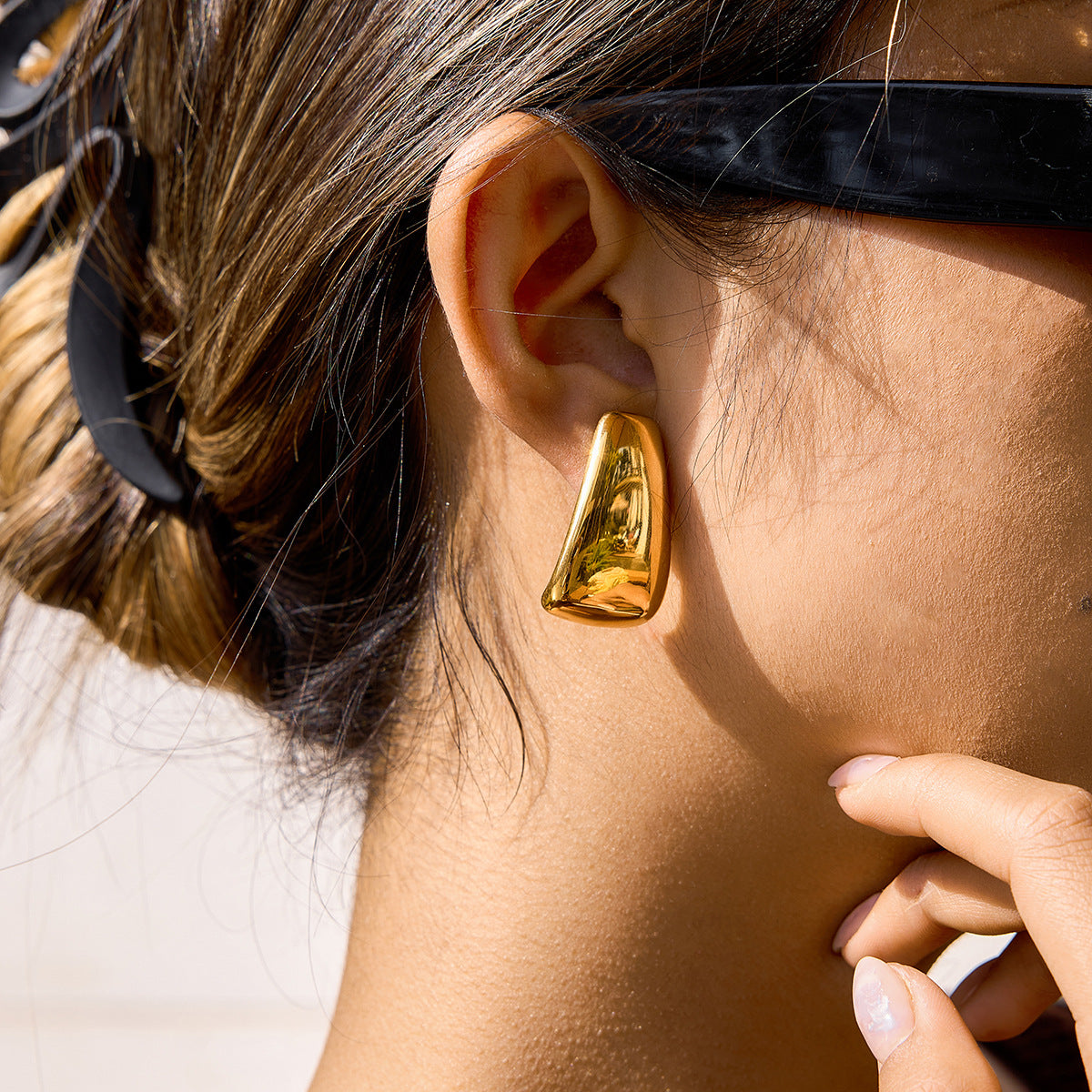 Minimalist Titanium Steel Ear Cuff Earrings