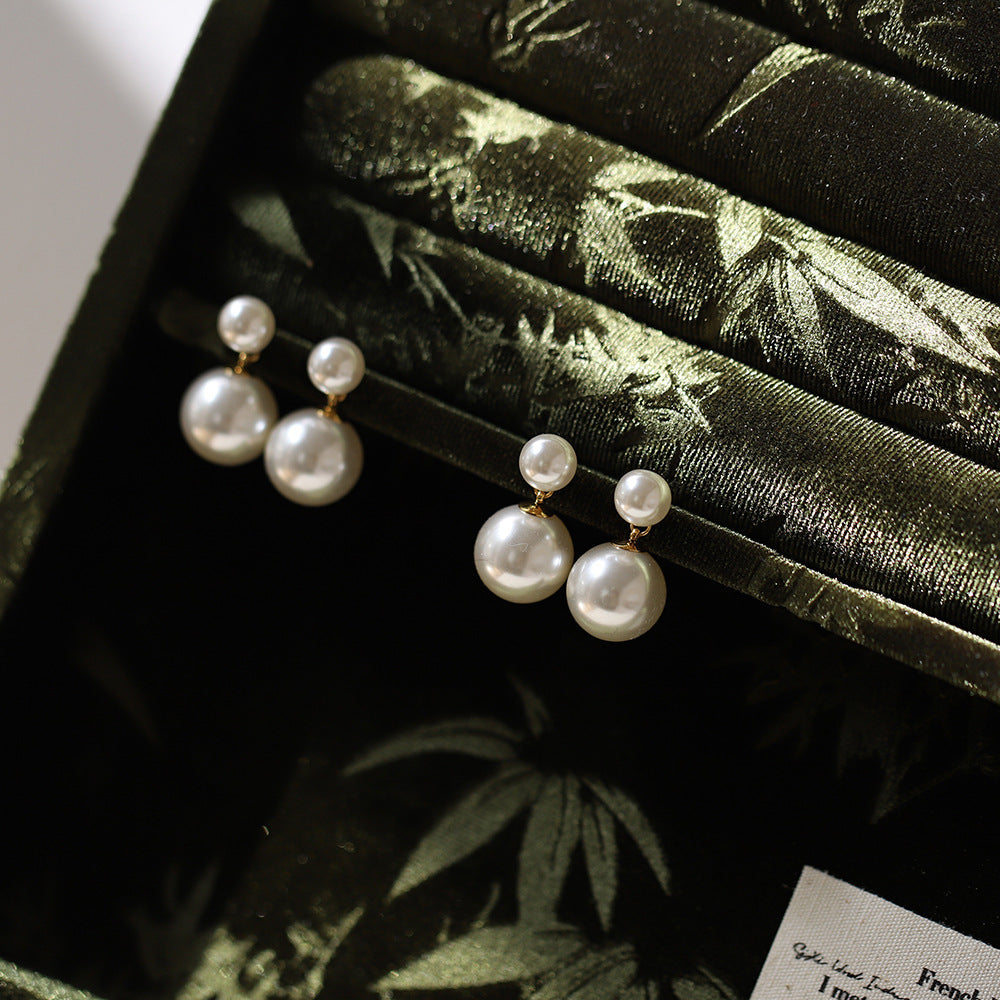 Pearl-Drop Gold Plated Earrings