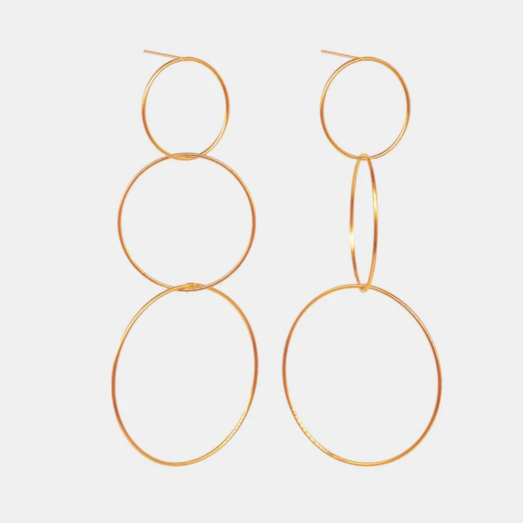 Womens Intertwined Ring-Shaped Geometric Ear Cuffs