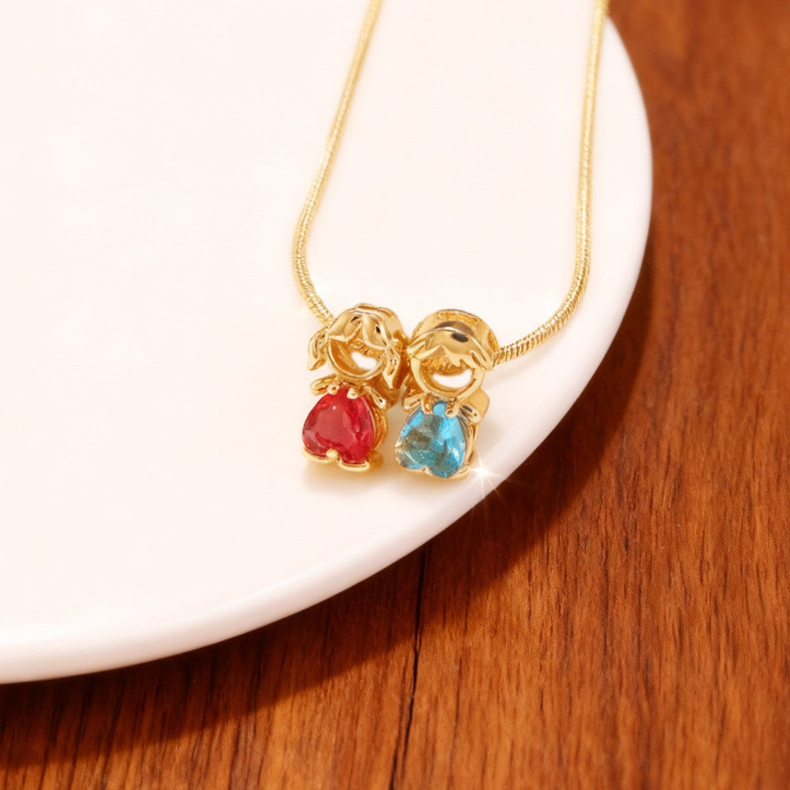 Heart-Shaped Zircon Pendant Necklace