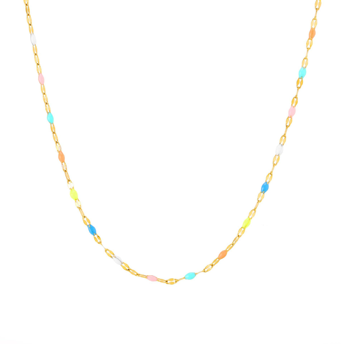 Five-Colour Stainless Steel Necklace