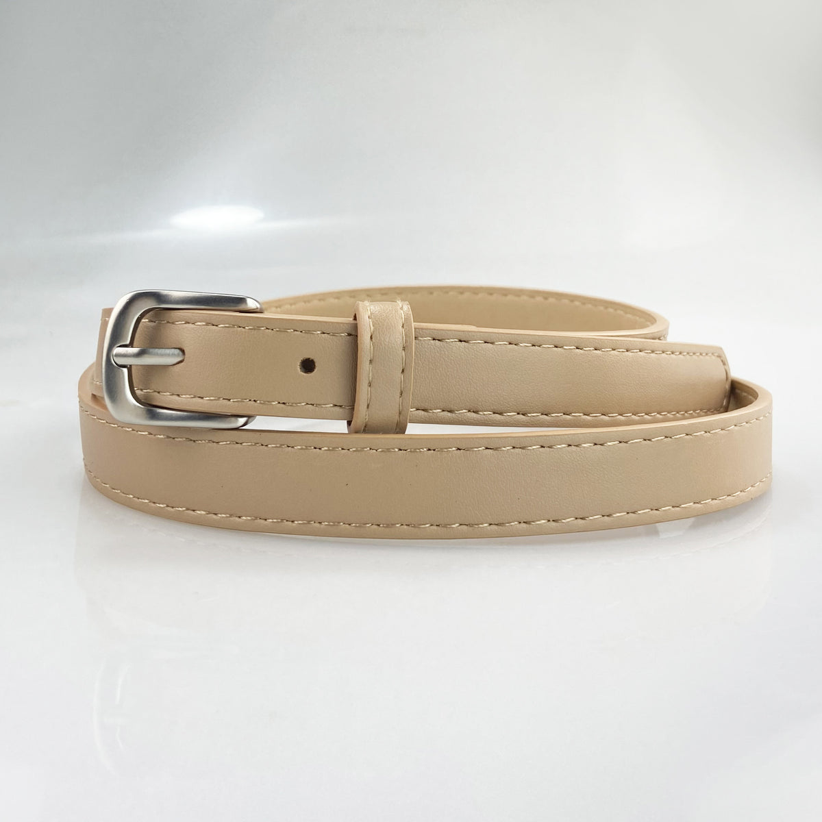 Womens Slim Leather Belt