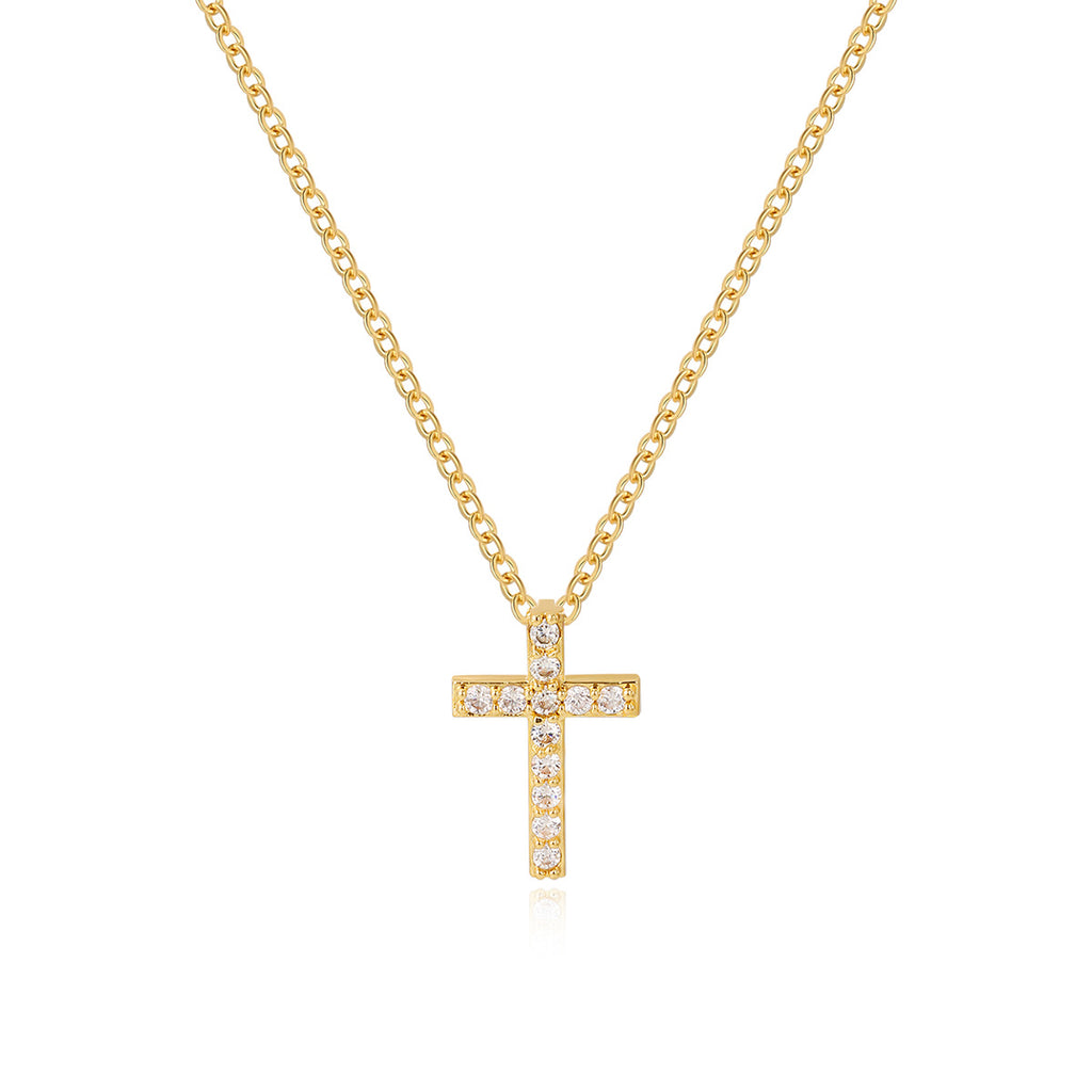 Gold-Plated Cross Necklace