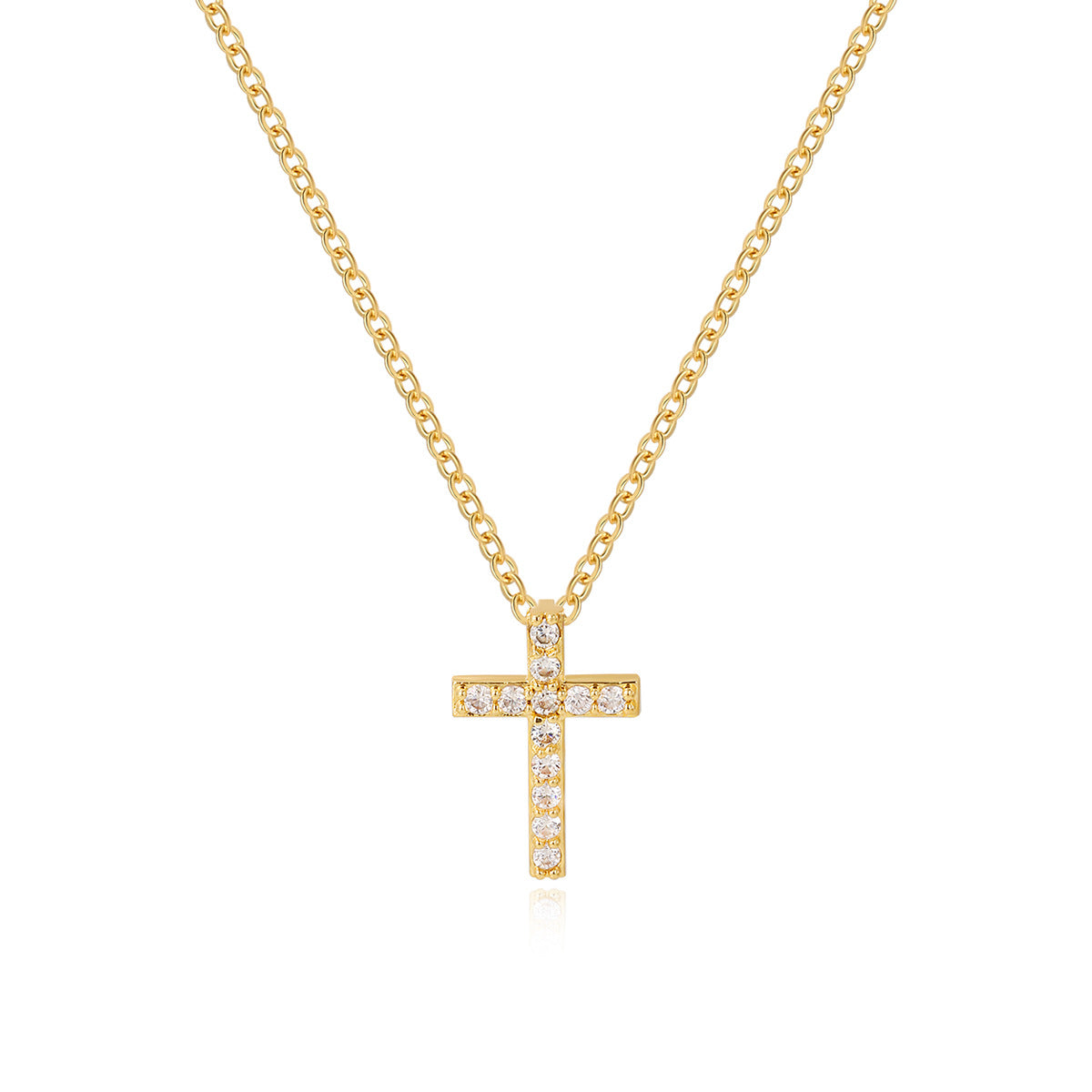 Gold-Plated Cross Necklace