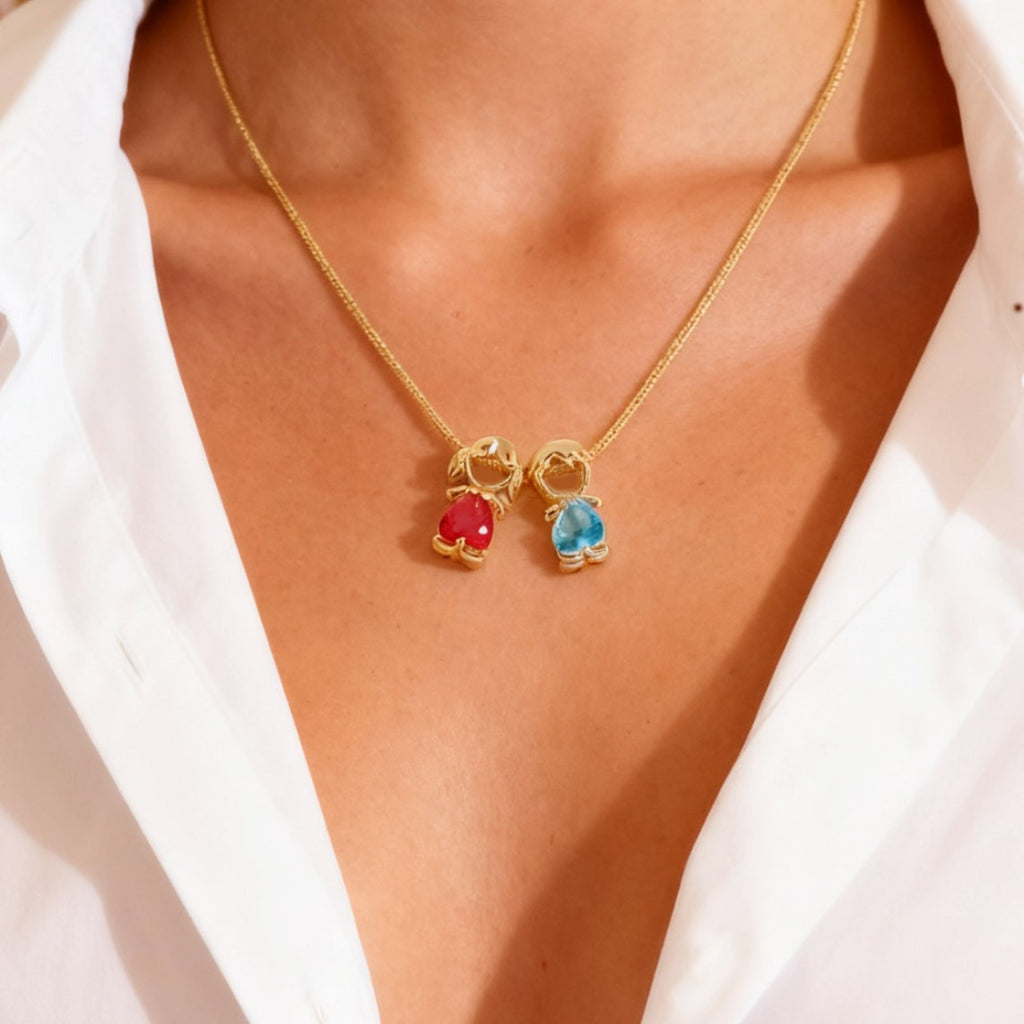 Heart-Shaped Zircon Pendant Necklace