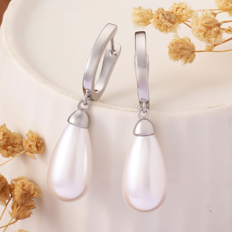 Water-Drop Pearl Earrings