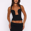 Deep V-Neck Crop Tank Top