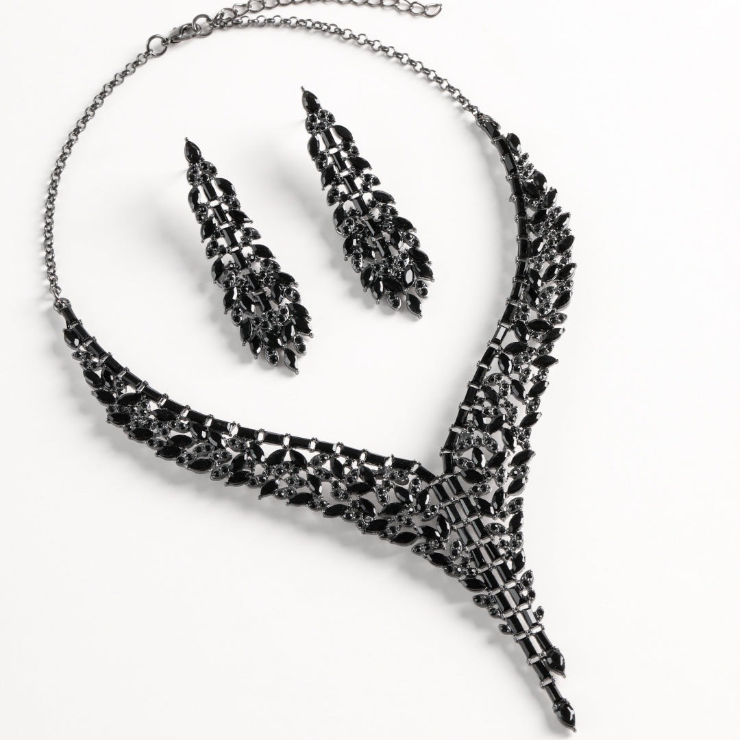 Water-Drop Necklace and Earrings | Two-Piece Set
