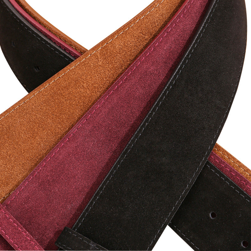 Matte Suede Leather Belt