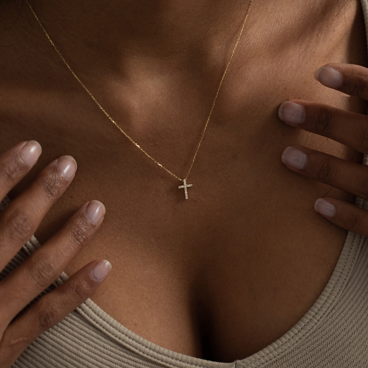 Gold-Plated Cross Necklace